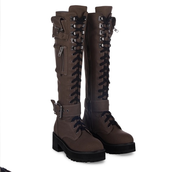 Brand new knee high Dolls Kill combat boots - Picture 4 of 4